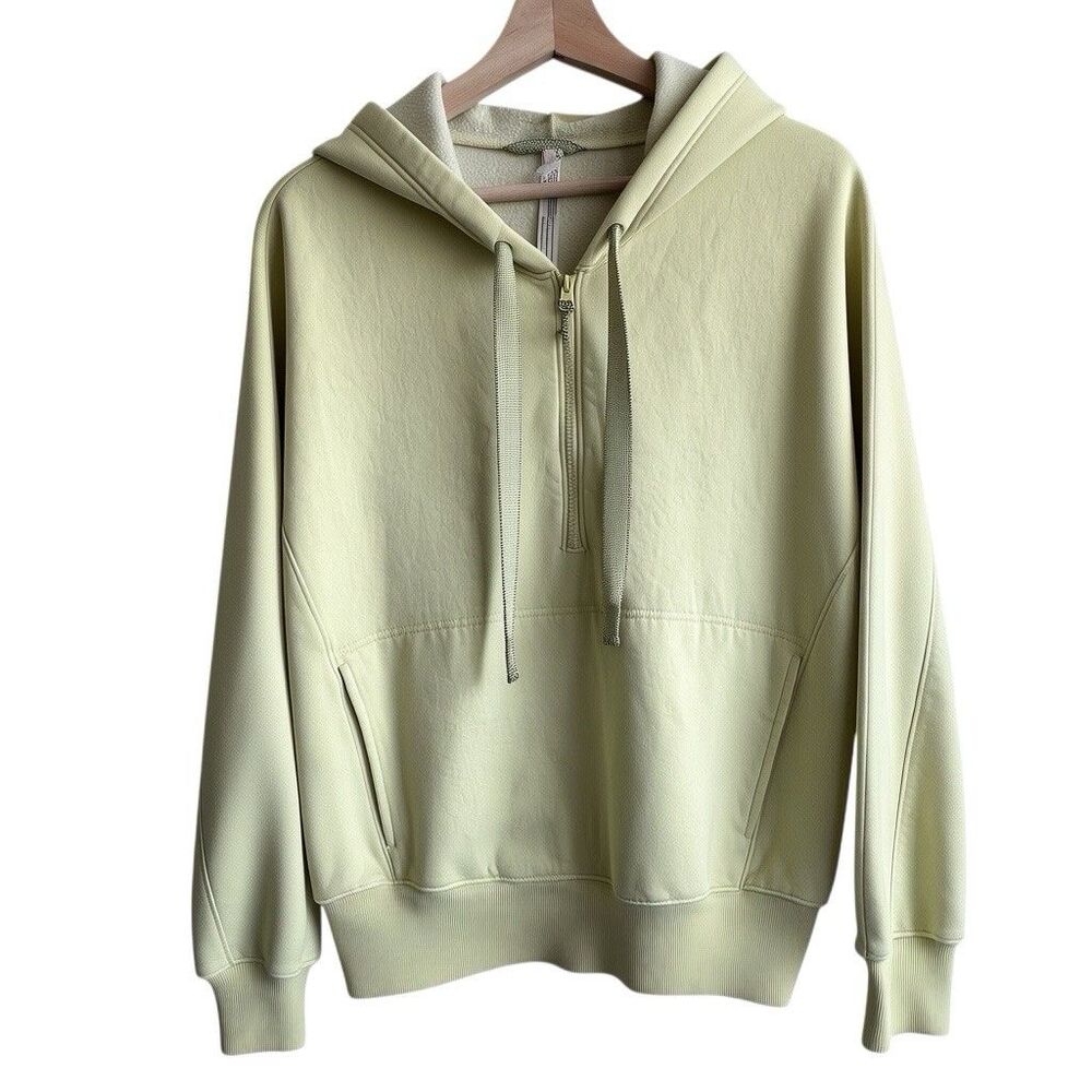 Free People Movement Sweatshirt Hoodie Sz L 1/4 Zip Green Athleisure
